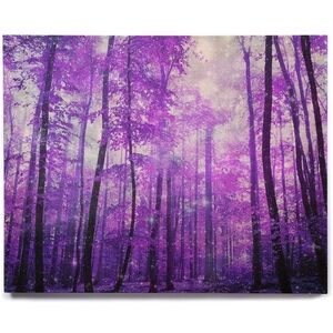 Purple Lilac Pink Mystic Forest Trees Tapestry 70” x 65” Perfectt Condition